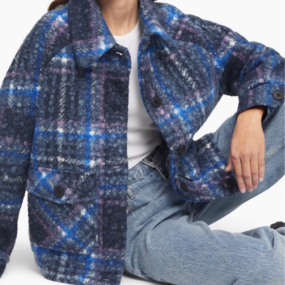 Calvin Klein Plaid Wool-Blend Jacket